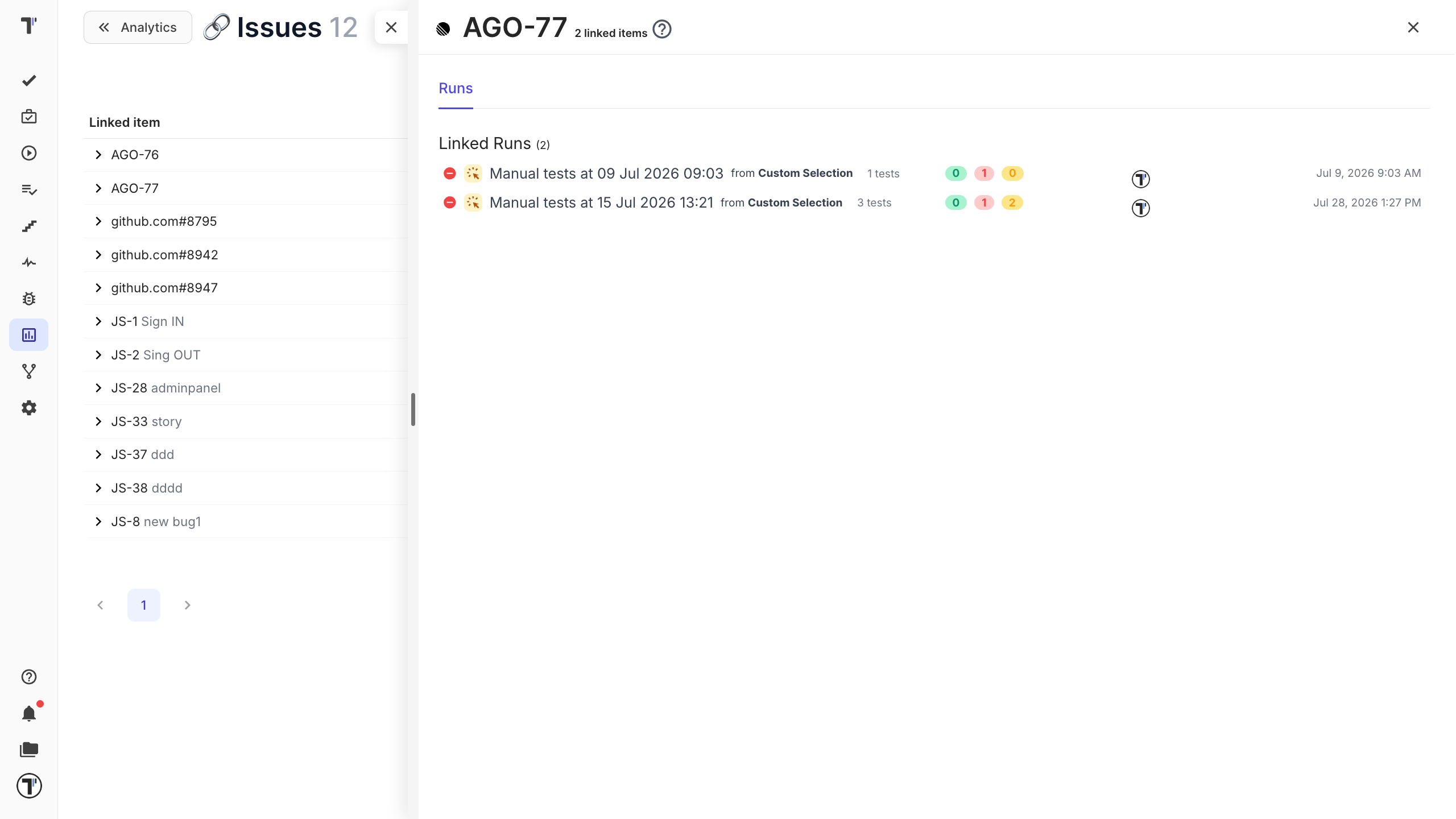 Testomat.io - Issues Board